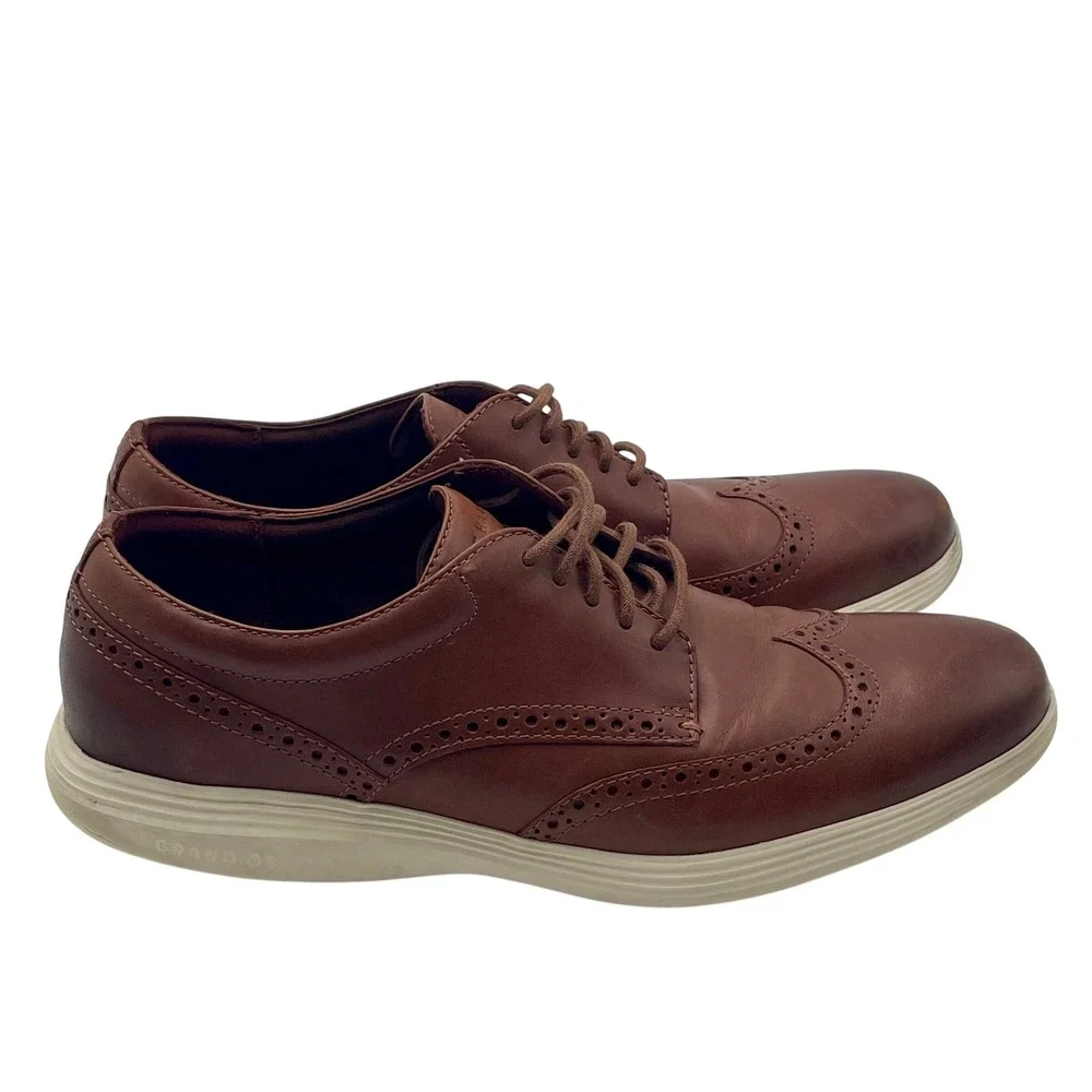 Cole Haan‎ Mens Brown Wingtip Oxford Shoes Grand OS Comfort Size 11M